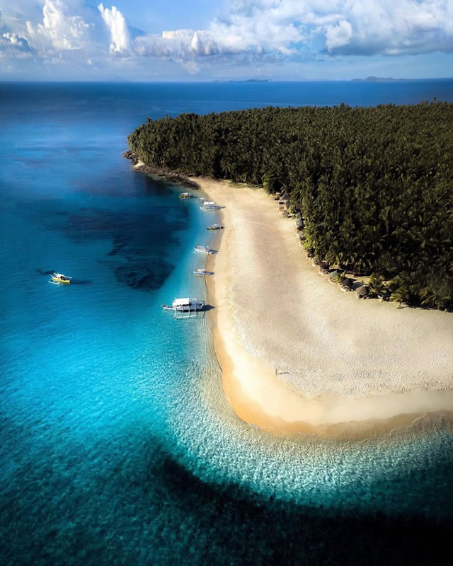 Aerial view of Daku Island in Siargao, Philippines