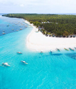 Breathtaking aerial view of Daku Island in Siargao