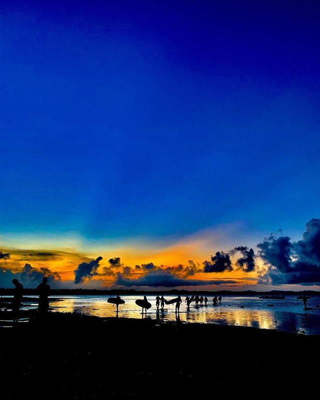 Sunset view of Jacking Horse Surf Spot in Siargao Island