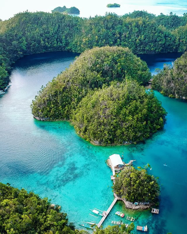 Sugba Lagoon aerial view