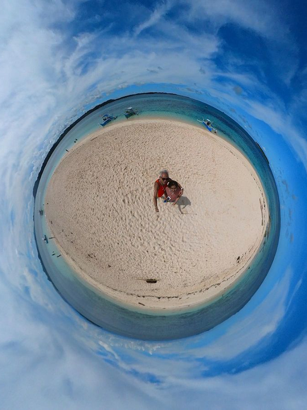 Insta 360 naked island shot