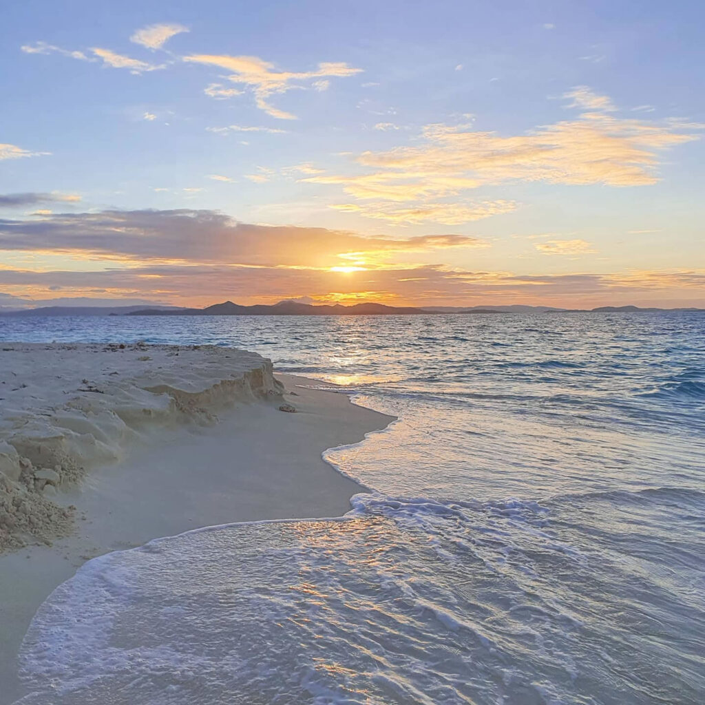 View at Naked Island during sunset.